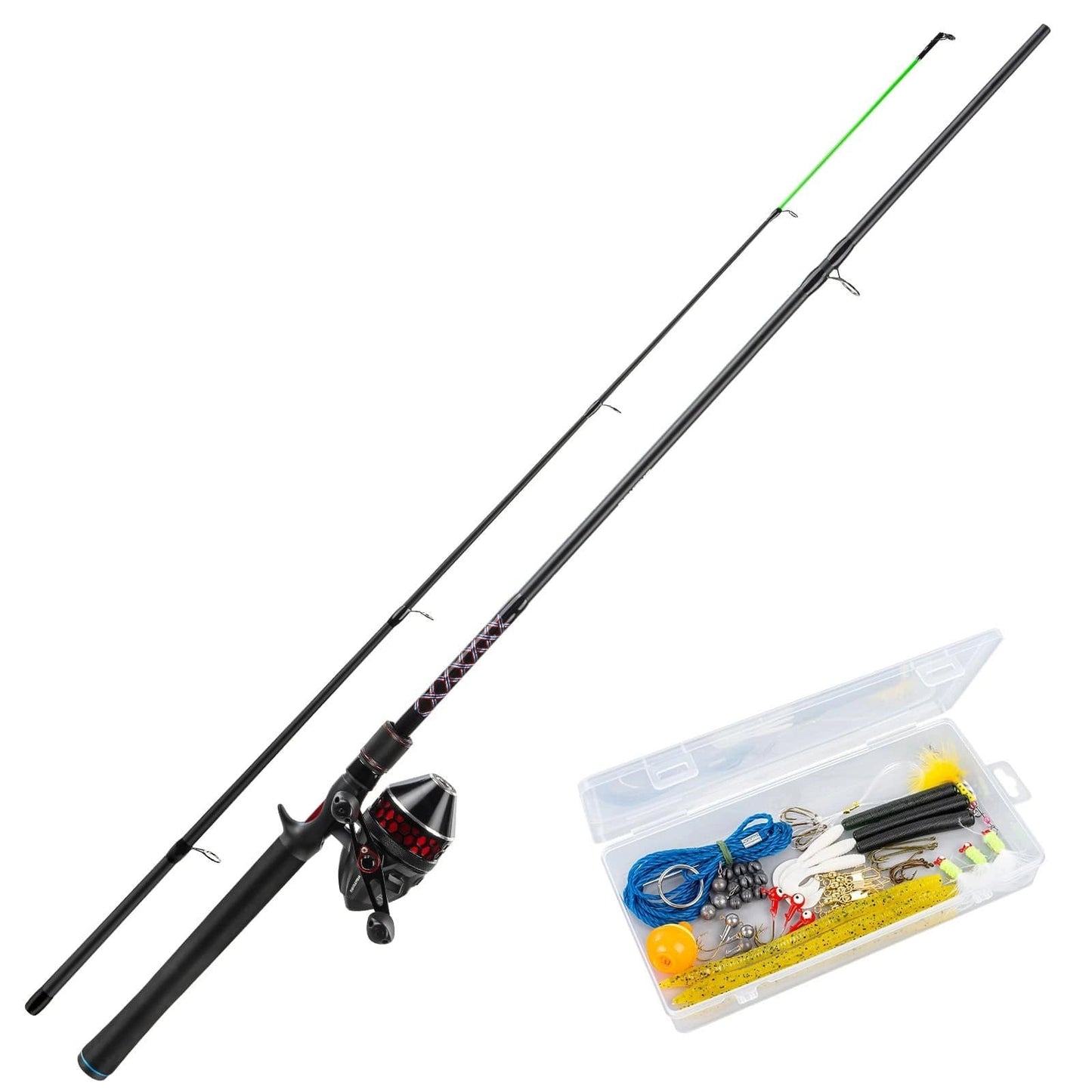 BrutusSpinCastRodandReelCombowithTackleKit