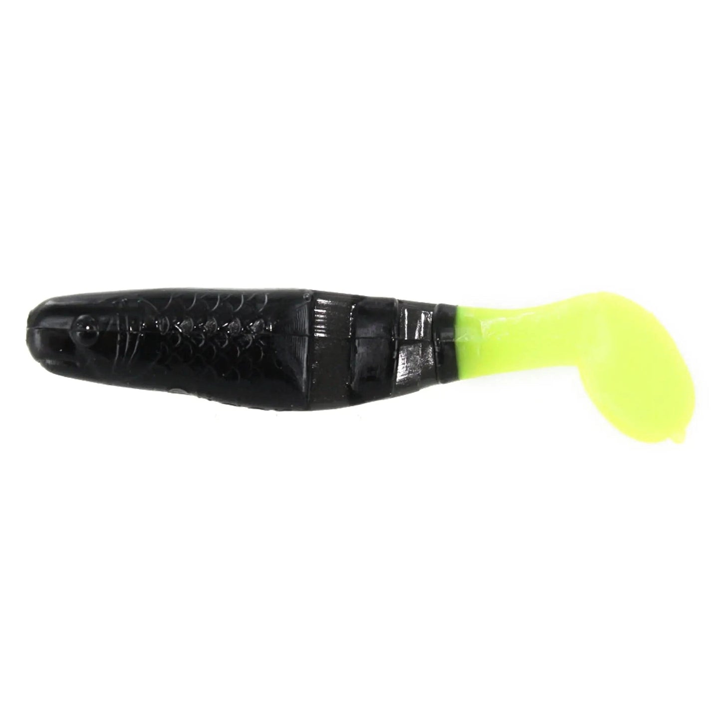 CharlieBrewers2-1/8"DoubleActionMinnow10/pk-BlackChartreuseTail