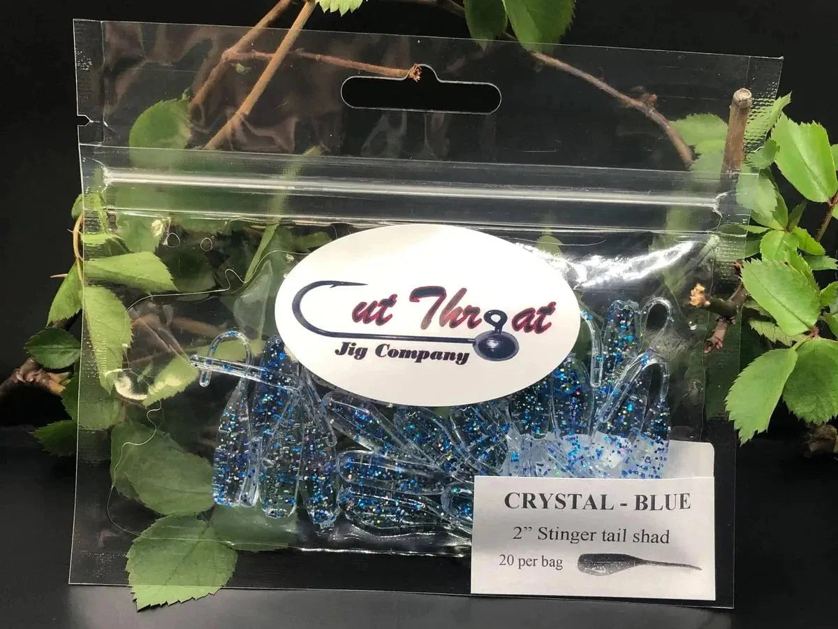 CutThroatCrappieCrusher2"StingerTailShad-CRYSTALBLUE20pk
