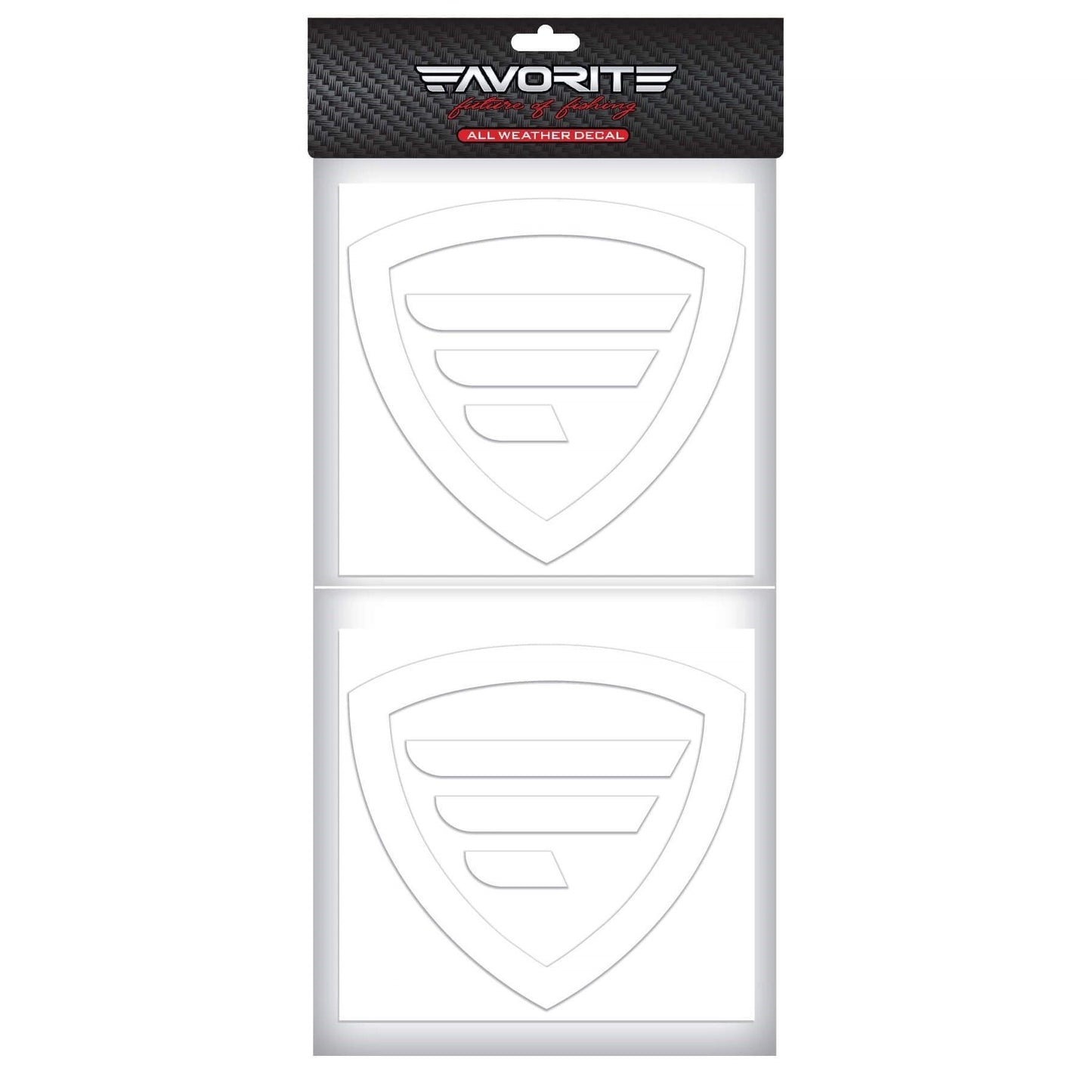 FavoriteShieldDecalWhite