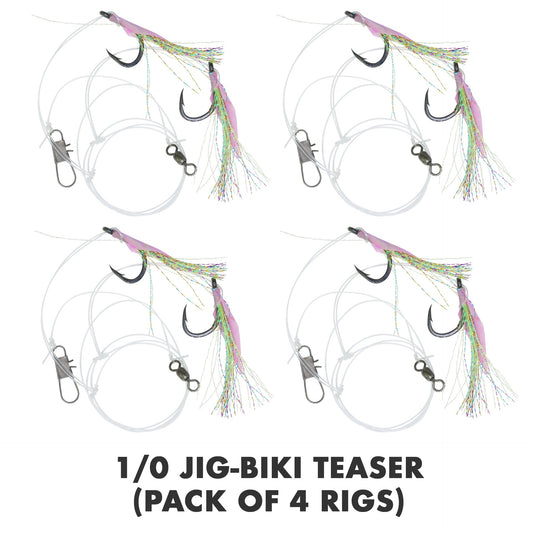 1/0Jig-BikiCrystalTeaser(2-Dropper)Packof4Rigs