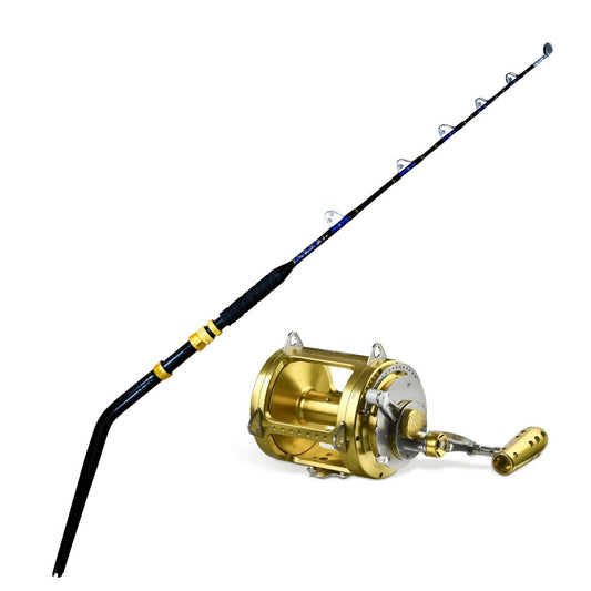 130lbBentButtBigGameTrollingRollerRod&80WConventionalReel