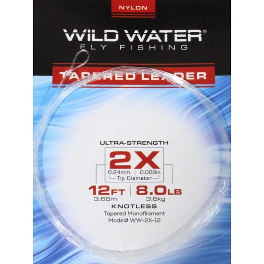 2XTaperedNylonMonofilamentLeader12'|6Pack