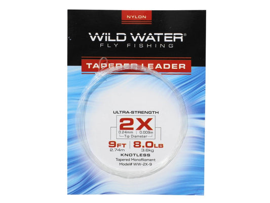 2XTaperedNylonMonofilamentLeader9'|6Pack