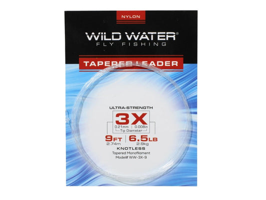 3XTaperedNylonMonofilamentLeader9'|6Pack