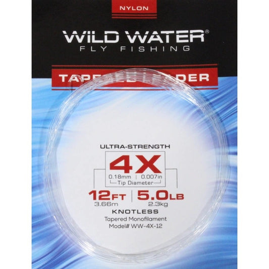 4XTaperedNylonMonofilamentLeader12'|6Pack