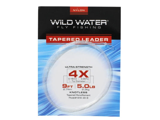 4XTaperedNylonMonofilamentLeader9'|6Pack