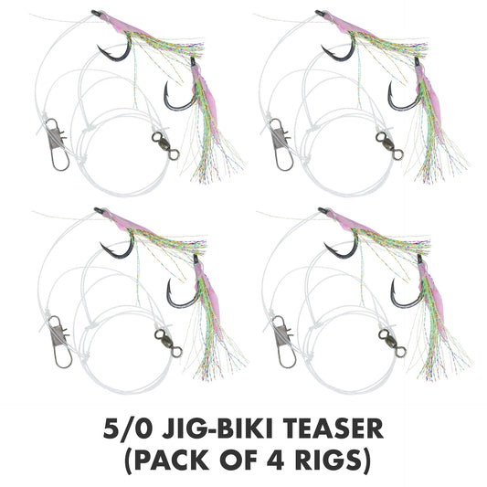 5/0Jig-BikiCrystalTeaser(2-Dropper)Packof4Rigs