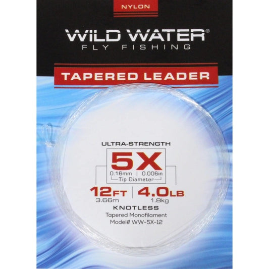 5XTaperedNylonMonofilamentLeader12'|6Pack