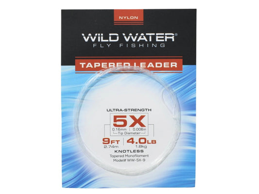 5XTaperedNylonMonofilamentLeader9'|6Pack