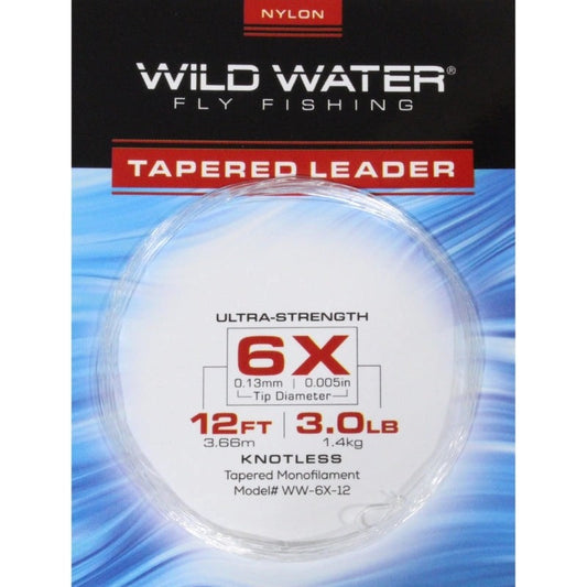 6XTaperedNylonMonofilamentLeader12'|6Pack