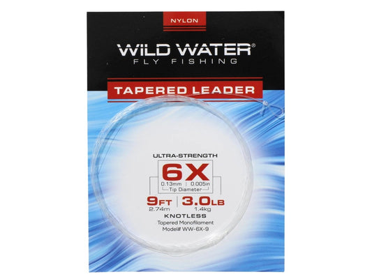 6XTaperedNylonMonofilamentLeader9'|6Pack