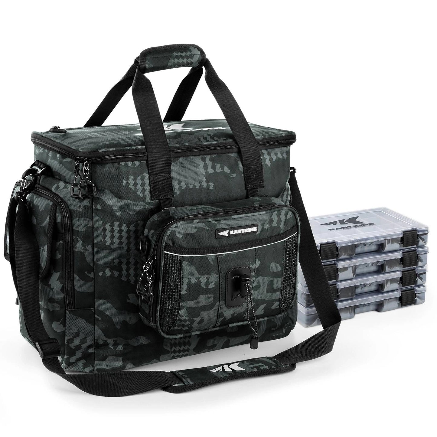 BaitSpaceFishingTackleBagwith4TackleBoxes