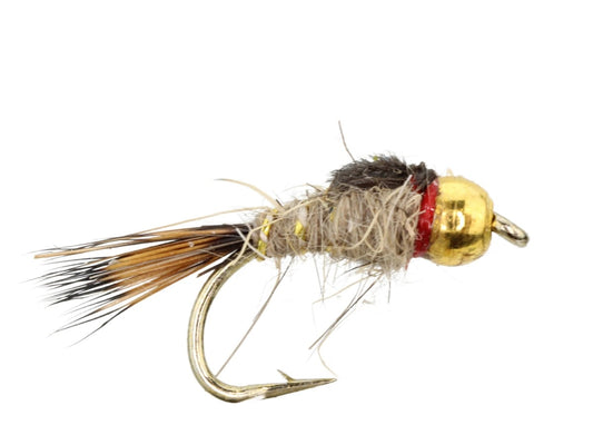 BeadHeadGoldRibbedHare'sEarNymphFlyTyingMaterialKitsize14