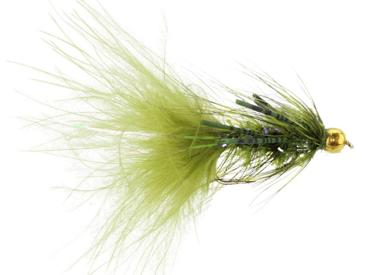BeadHeadRubberLegWoolyBuggerSize10|Olive|Qty.6