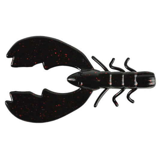 BerkleyPBChiggerCraw3''-BlackRedFleck10pk