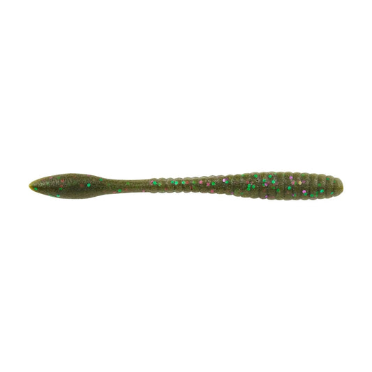 BerkleyPBMaxScentFlatWorm3.6''-GreenPumpkinParty10pk