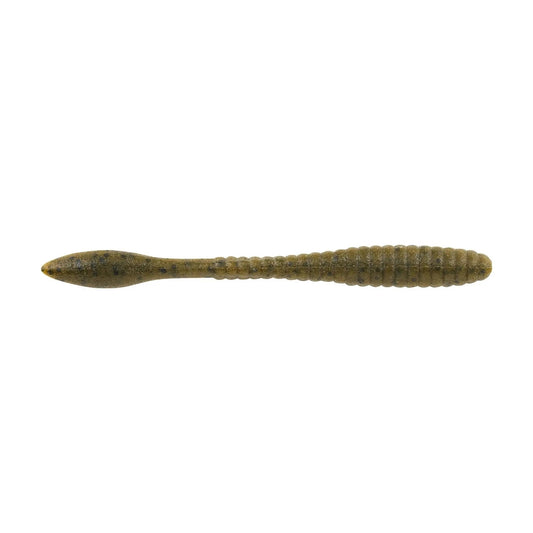 BerkleyPBMaxScentFlatWorm3.6''-GreenPumpkin10pk