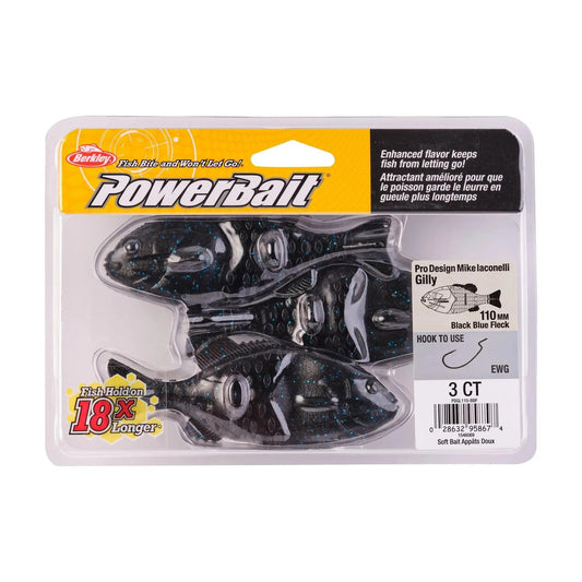 BerkleyPowerBaitGilly110mm-BlackBlueFleck(3pk)