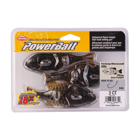 BerkleyPowerBaitGilly110mm-GreenPumpkin(3pk)