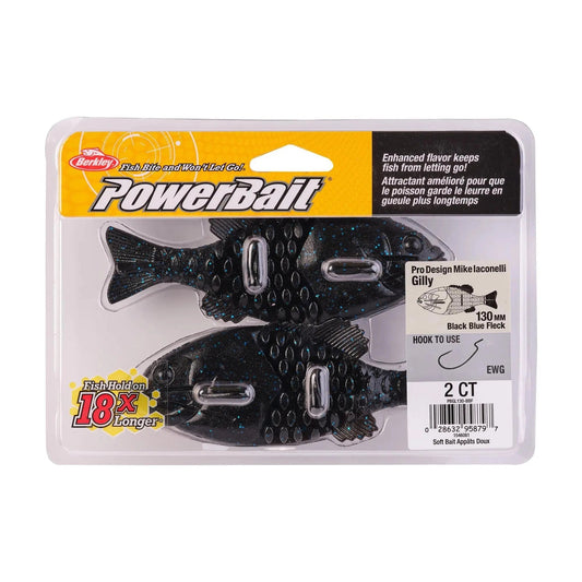BerkleyPowerBaitGilly130mm-BlackBlueFleck(2pk)