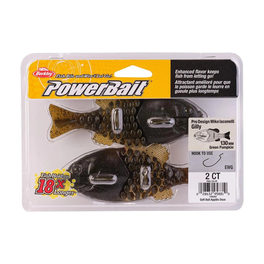 BerkleyPowerBaitGilly130mm-GreenPumpkin(2pk)