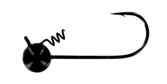 BigBiteBaitsBaitFintwistJigheads-3/16ozBlack3/04pk