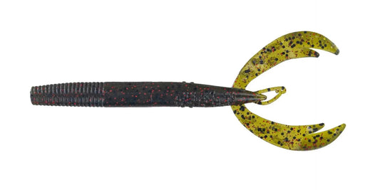 BigBiteBaitsScentsationQuarantineCraw-4.25"DarkWatermelonRedFlake9pk