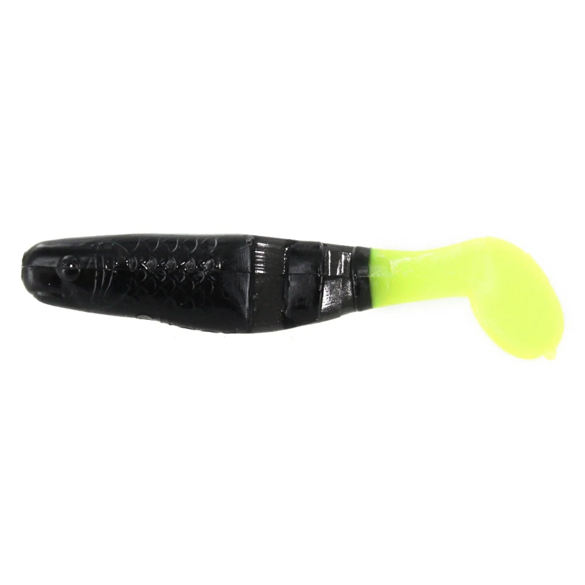 CharlieBrewers2-1/8"DoubleActionMinnow10/pk-BlackChartreuseTail