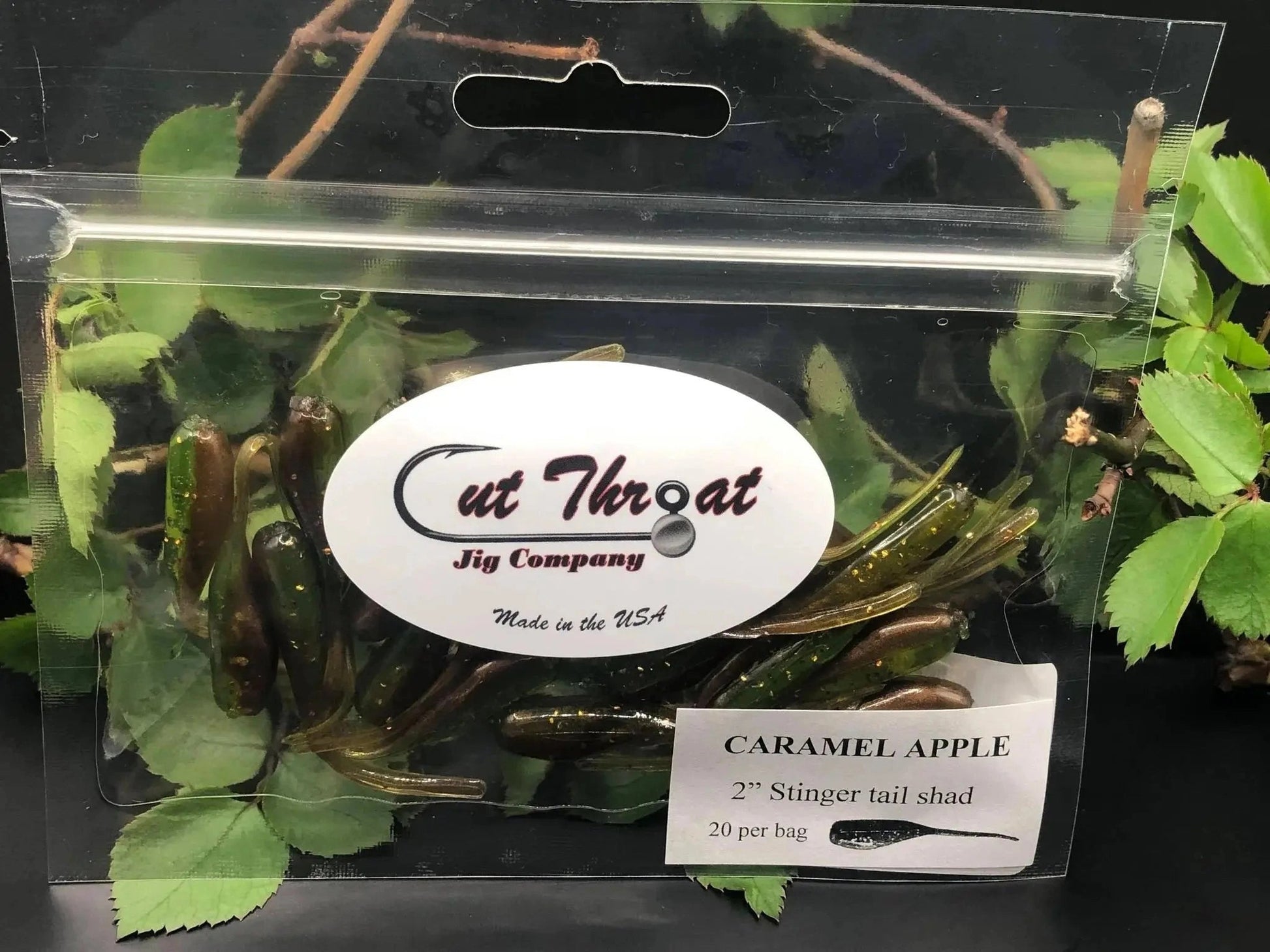 CutThroatCrappieCrusher2"StingerTailShad-CARAMALAPPLE20pk