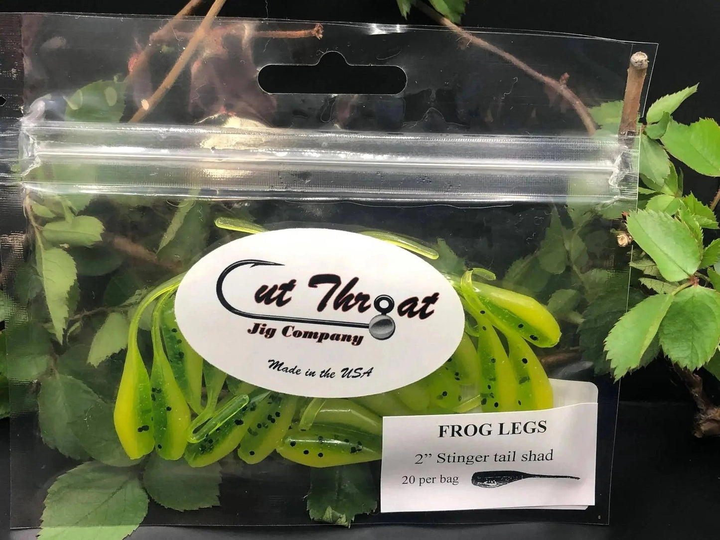 CutThroatCrappieCrusher2"StingerTailShad-FROGLEGS20pk