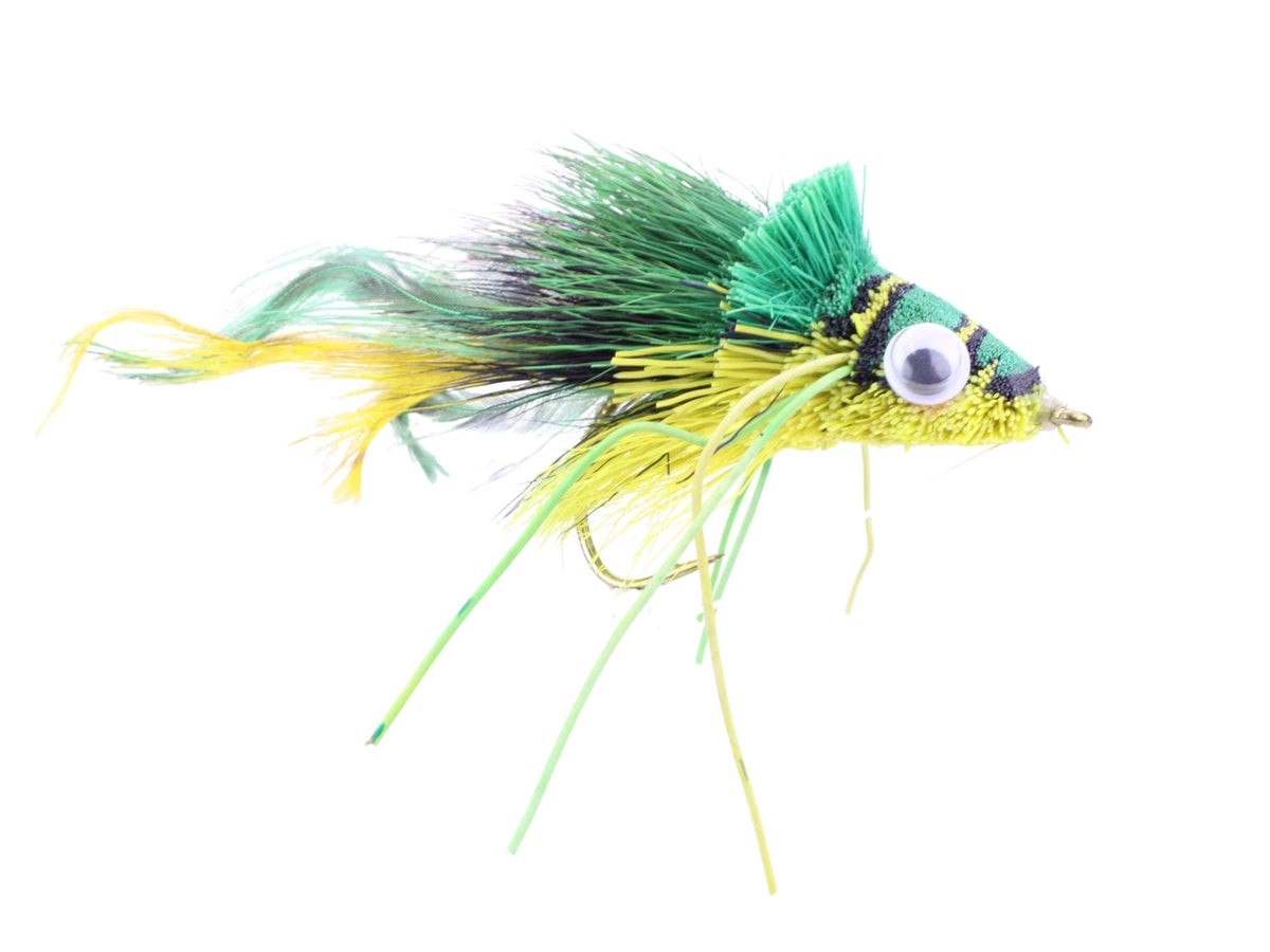 DeerHairDiverSize2|GreenandYellow|Qty.2