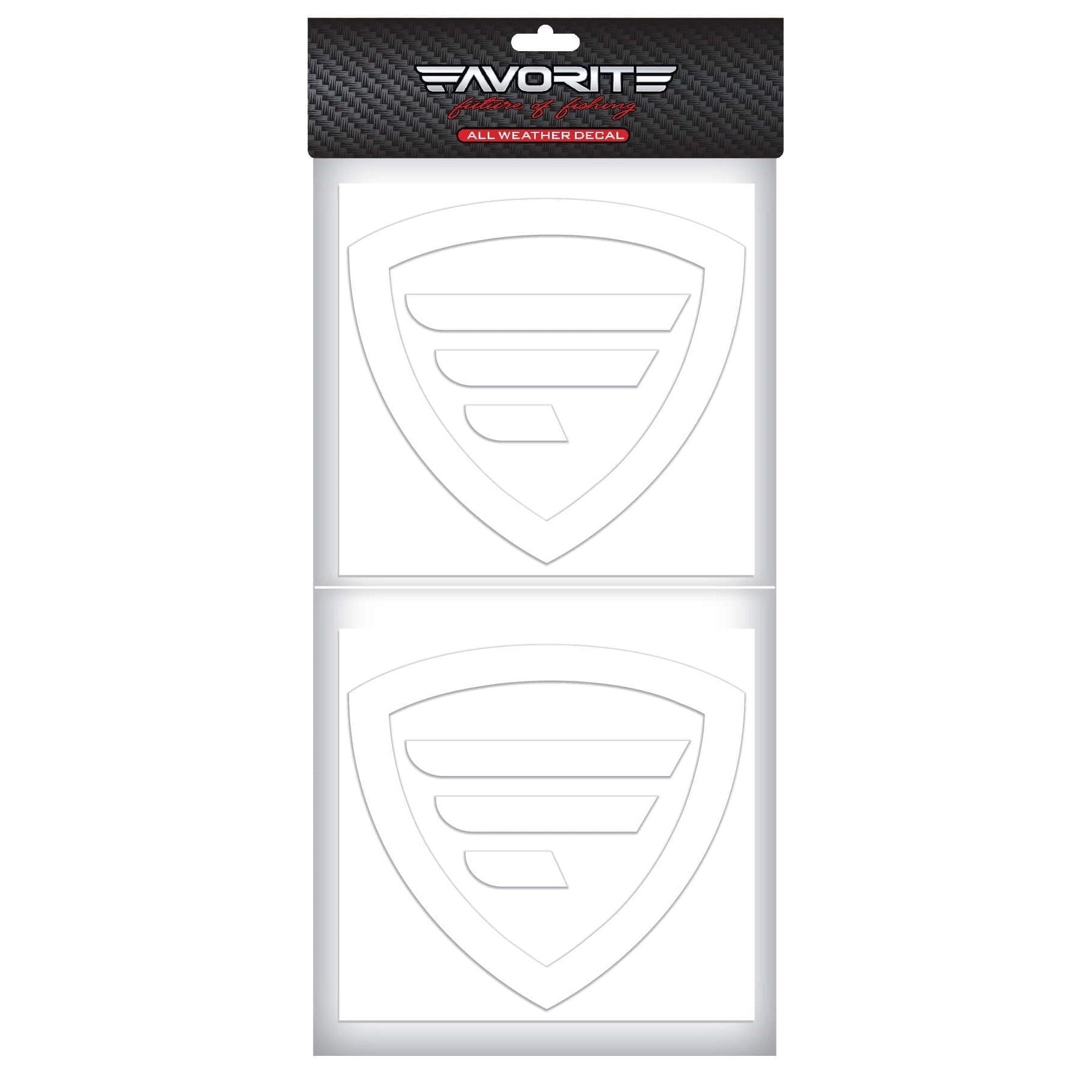 FavoriteShieldDecalWhite
