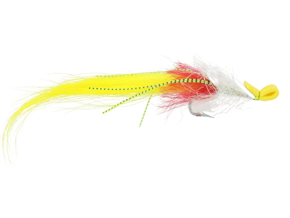SaltwaterEPFoamFlysize2/0|WhiteandYellow|Qty.2
