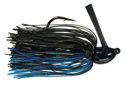 StrikeKingHackAttackHeavyCoverSwimJig3/8oz-BlackBlue