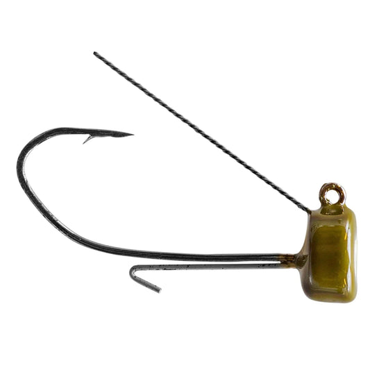 StrikeKingTourGradeNedRigHeadWeedless3/16oz-GreenPumpkin3pk