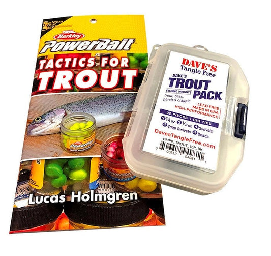 "TroutPack"Dave'sTangleFreeWeight&SwivelPack+BONUSPowerBaitBookFree!