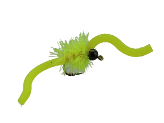 TungstenBeadHeadSquirmyWorm2.0Size12|Yellow|Qty.6
