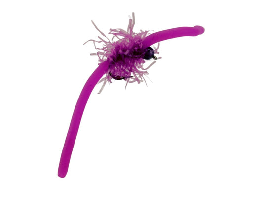 TungstenBeadHeadSquirmyWorm2.0Size12|Purple|Qty.6