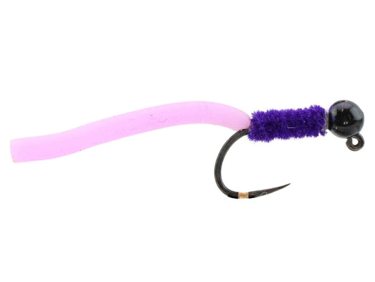 TungstenBeadHeadSquirmyWormSize12|Purple|Qty.6