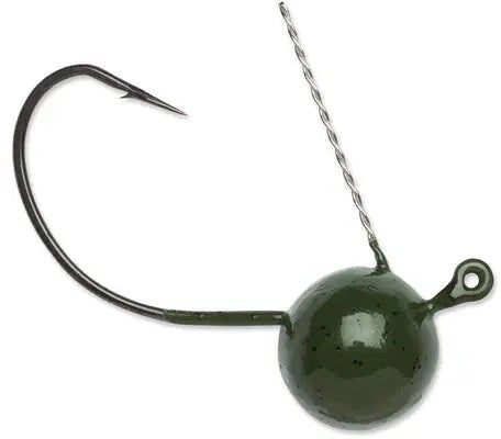 VMCWackyWeedlessJigHead1/4oz-GreenPumpkin4pk