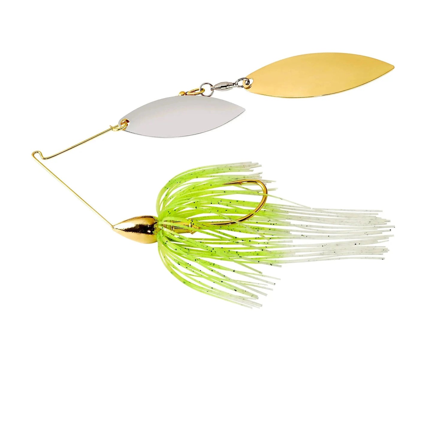 WarEagleGoldSpinnerbaitDoubleWillow-1/2ozWhite/Chart
