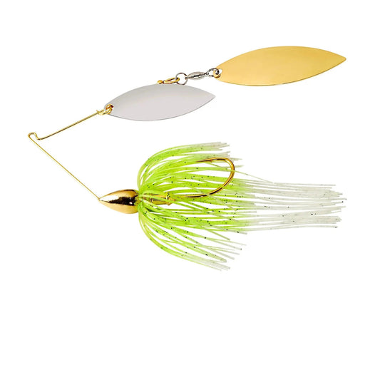 WarEagleGoldSpinnerbaitDoubleWillow-1/2ozWhite/Chart