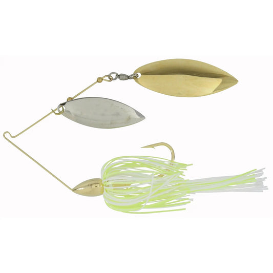 WarEagleGoldSpinnerbaitDoubleWillow-1/2ozHotWhiteChart