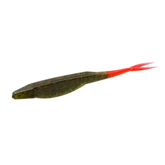ZoomSuperFluke5''-Avocado/Red10pk